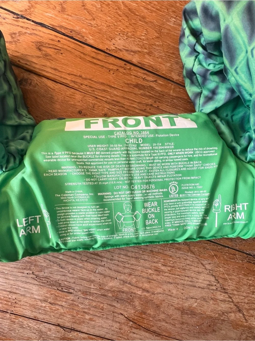 Puddle Jumper Life Vest - Green Crocodile - Picture 5 of 6